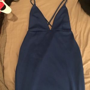 Blue royal criss cross dress